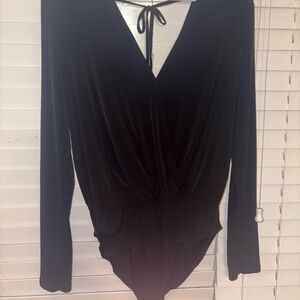 BCBGeneration Black Long Sleeve Bodysuit